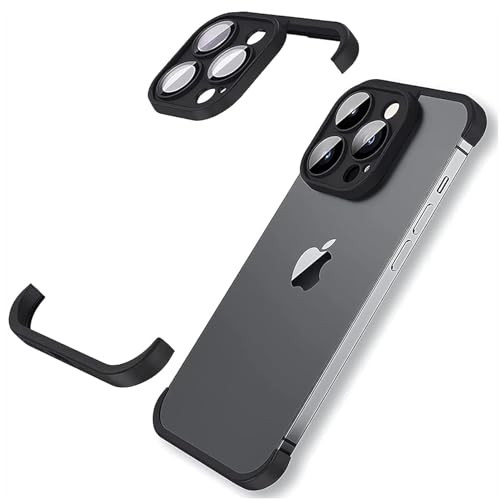 Gufiire Backless for iPhone 16 Pro Bumper Case with Camera Lens Protector Frameless Corner Protection Pad No Back Compat