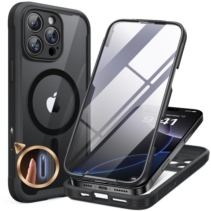 Miracase Magnetic for iPhone 16 Pro Max Case 69 Compatible with MagSafe FullBody Phone case with Builtin Glass Screen Pr