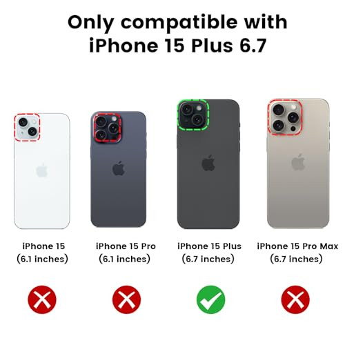 VEGO for iPhone 15 Plus Case with Slide Camera Cover Builtin 360 Rotate Ring Kickstand Magnetic Magnet Protective Cover