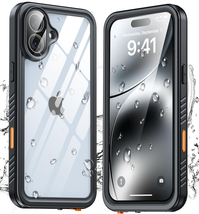 ANTSHARE for iPhone 16 Plus Case IP68 Underwater Builtin Screen Protector 12 FT Military Drop Proof Full Body Shockproof