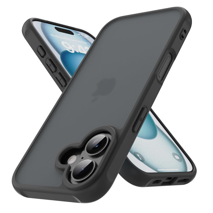 PinLiSheng Matte Case for iPhone 16 CaseShockproof Protective Hard Back Slim Phone CaseFrosted Translucent Back Phone Co