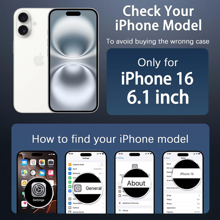 PinLiSheng Matte Case for iPhone 16 CaseShockproof Protective Hard Back Slim Phone CaseFrosted Translucent Back Phone Co