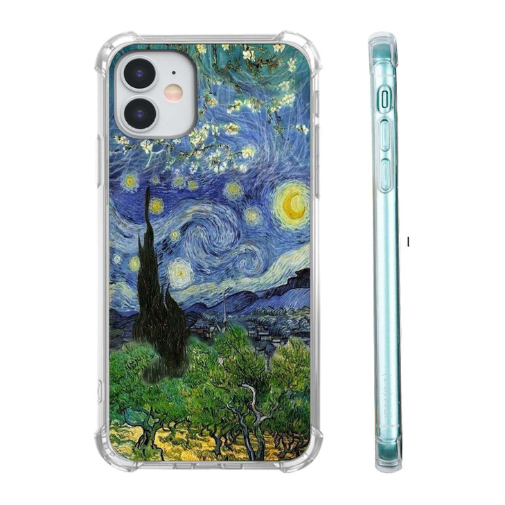 AOSSXIN Van Gogh Paintings Case for iPhone 11Van Gogh Artworks CollageTrendy Cool Shockproof TPU Bumper Case for iPhone
