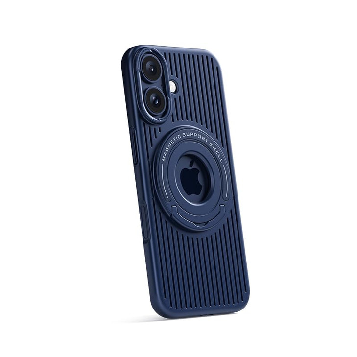 Omorro Compatible with iPhone Case with Ring Holder Kickstand Heat Dissipation Breathable Cooling Case Military Grade Ma