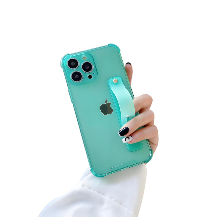 siduater Strap Case for 69 iPhone 16 Pro Max with Wristband Kickstand Clear Soft TPU Protective Shockproof Bumper Rugged