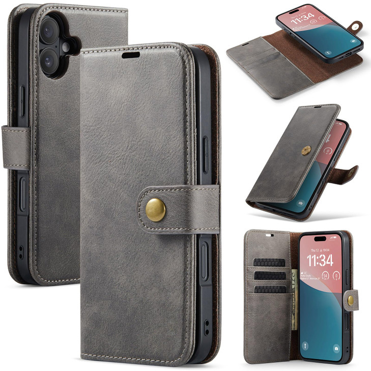 Asuwish Phone Case Compatible with iPhone 16 Plus 67 inch Wallet Magnetic Detachable Cell Cover Tempered Glass Screen Pr