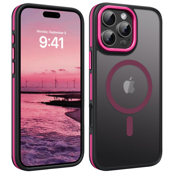 YINLAI Case for iPhone 16 Pro Max Magnetic Case Compatible with Magsafe Supports Wireless Charging Slim Translucent Matt
