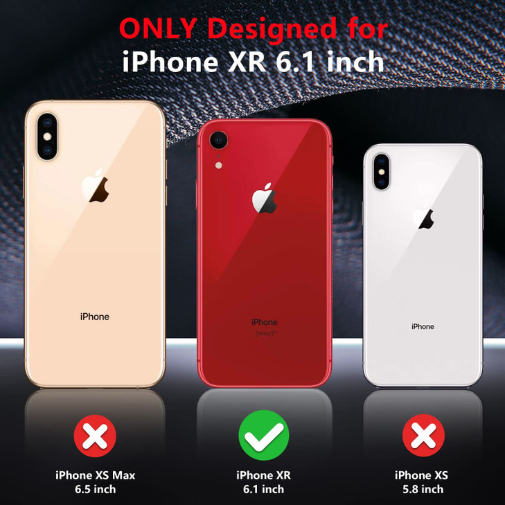 SPIDERCASE for iPhone XR Case 10 FT Military Grade Drop Protection NonSlip 2 pcs Tempered Glass Screen Protector Shockpr