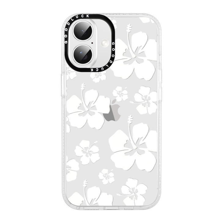 RUMDEY Clear Floral Flower Case for iPhone 16 Plus 67 Cute Preppy Crystal Pattern Aesthetic Design Soft Slim AntiYellow