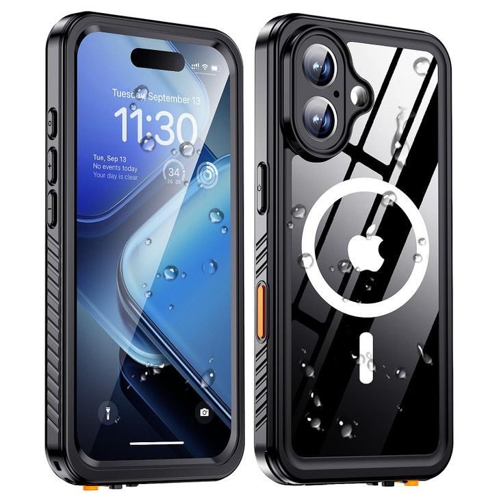 xiwxi for iPhone 16 Plus Case WaterproofIP68 UnderwaterBuiltin Screen Protector Camera Protector15FT Military DropproofD