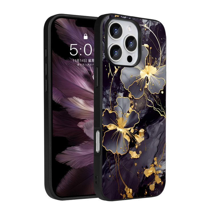 YOVIAKK for iPhone 16 Pro Max Case with Magsafe Glow in The Dark Cute Luminous Marble Aesthetic Protective Case for iPho