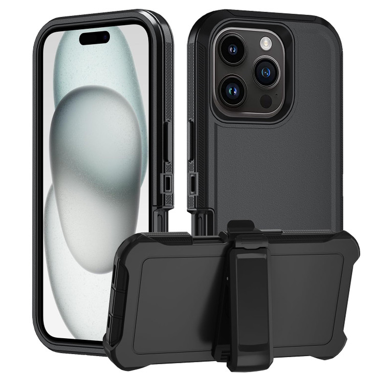 Olinoo Case for iPhone 16 Pro Max2024 3Layer Super Full Heavy Duty Rugged Case Belt Clip Holster Kickstand Protective Ca