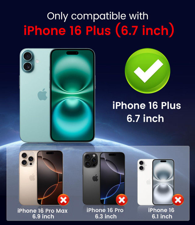 LEKEVO Magnetic for iPhone 16 Plus Case Compatible with MagSafeBuiltin Camera Lens Protector Slim Soft Silicone Bumper S