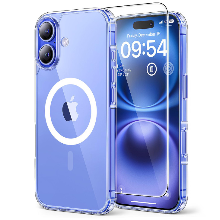 TAURI for iPhone 16 Case Compatible with MagSafe with Screen Protectors AntiYellowing MilitaryGrade Protection Shockproo
