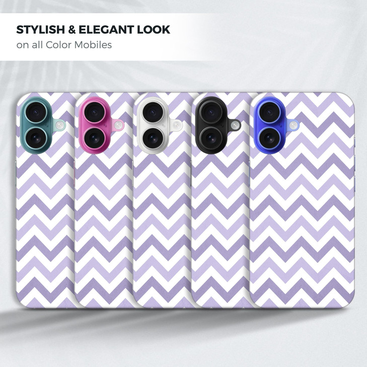 GlamCase for iPhone 16 Plus iPhone 16 Plus Case Chevron Purple Pattern Design Printed Slim Fit Cute Plastic Hard Protect