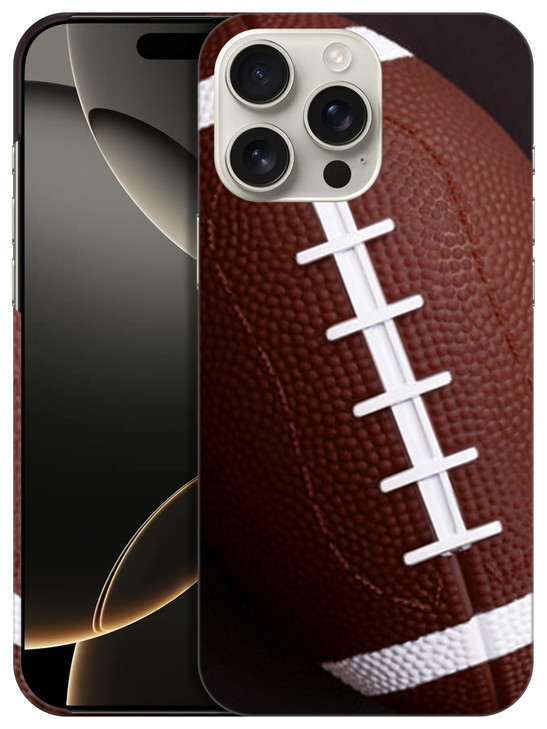 GlamCase for iPhone 16 Pro Max iPhone 16 Pro Max Case American Football Rugby Printed Slim Sleek Cute Plastic Hard Prote