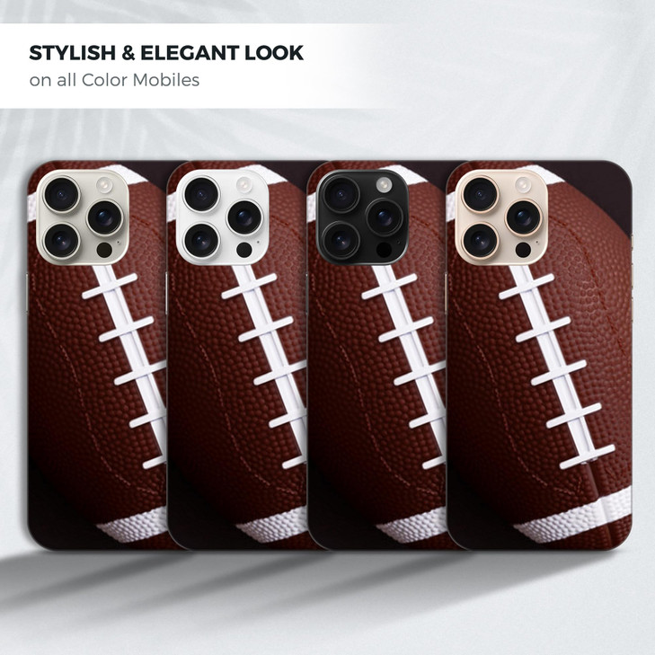 GlamCase for iPhone 16 Pro Max iPhone 16 Pro Max Case American Football Rugby Printed Slim Sleek Cute Plastic Hard Prote