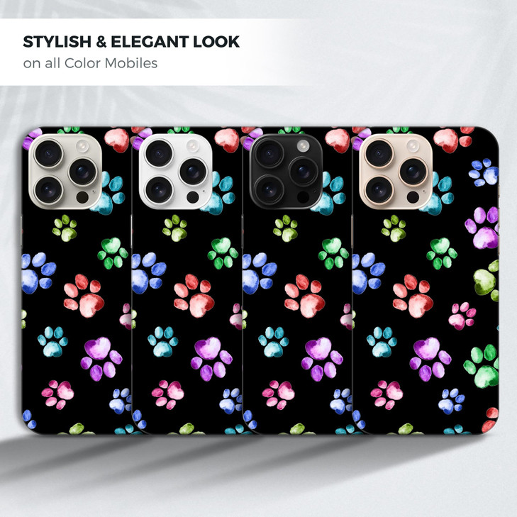 GlamCase for iPhone 16 Pro Max iPhone 16 Pro Max Case Dog Paw Watercolour Print Printed Slim Sleek Cute Plastic Hard Des