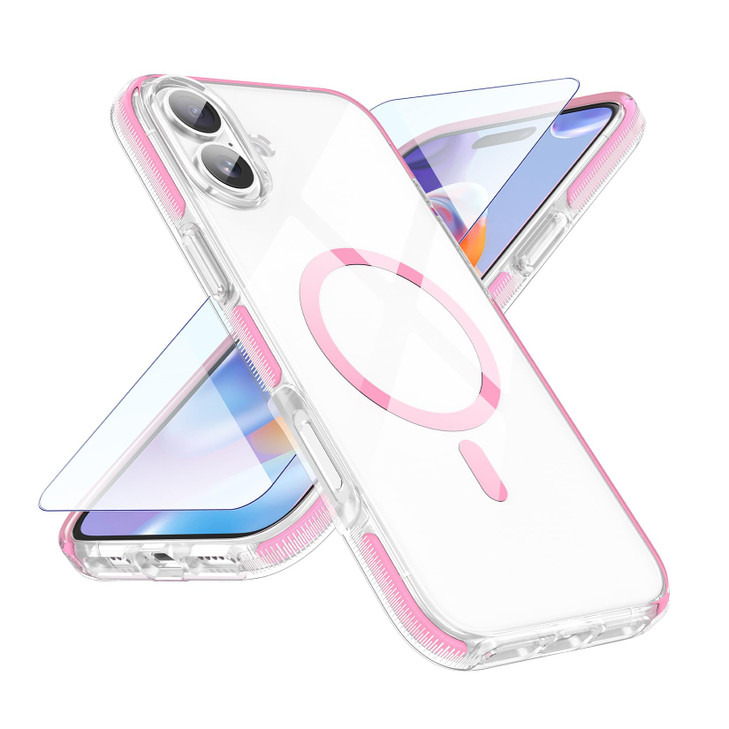 MATEPROX Magnetic Clear Compatible with iPhone 16 Case2024Compatible with MagSafeNever Yellowing AntiSlip Military Prote