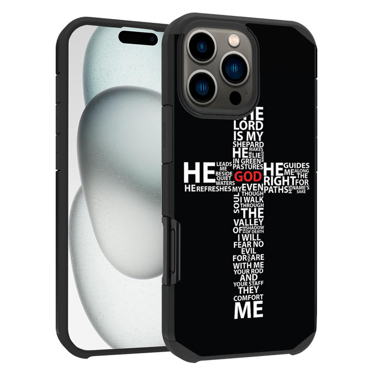 ZXHSBROK for iPhone 16 Pro Max Case Heavy Duty Dual Layer Hybrid Hard PC Soft Silicone Shockproof Drop Phone Protective