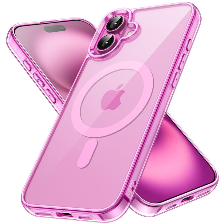 JETech Magnetic Case for iPhone 16 Plus 67Inch Compatible with MagSafe Shockproof Phone Bumper Cover AntiScratch Clear B