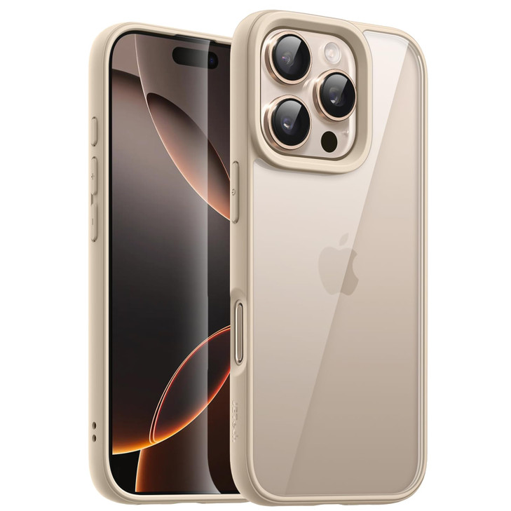 JETech Case for iPhone 16 Pro Max 69Inch Shockproof Phone Bumper Cover Solid Color Matte TPU Frame AntiScratch Clear Bac