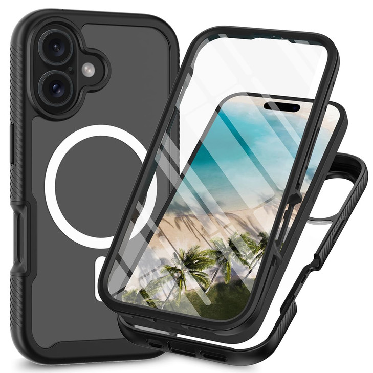 Eilkmcre for iPhone 16 Plus 5G Case with Builtin Screen Protector Compatible with Magsafe Military Grade Clear Full Phon