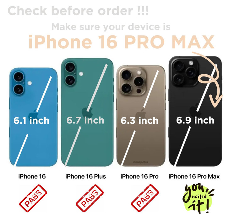 Obbii Compatible with iPhone 16 Pro Max 2 in 1 Heavy Duty Shockproof Full Body Rugged Hard PCSoft Silicone Drop Protecti