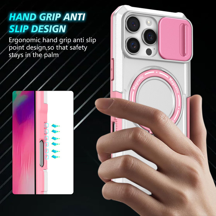 Kainevy Phone Case for iPhone 16 Pro Max Compatible with MagSafe with Magnetic Ring Stand Camera Cover Heavy Duty Rugged