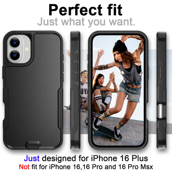 AICase for iPhone 16 Plus Case with Belt ClipCompatible MagSafe Heavy Duty 20 FT Drop Protection Full Body Rugged Shockp