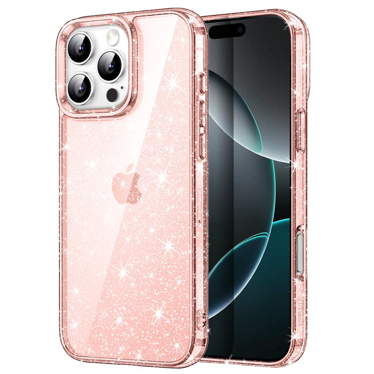 JETech Glitter Case for iPhone 16 Pro 63Inch Bling Sparkle Shockproof Phone Bumper Cover Cute Sparkly for Women and Girl