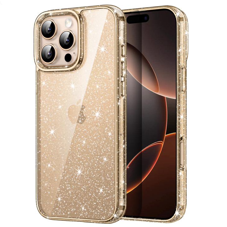 JETech Glitter Case for iPhone 16 Pro 63Inch Bling Sparkle Shockproof Phone Bumper Cover Cute Sparkly for Women and Girl