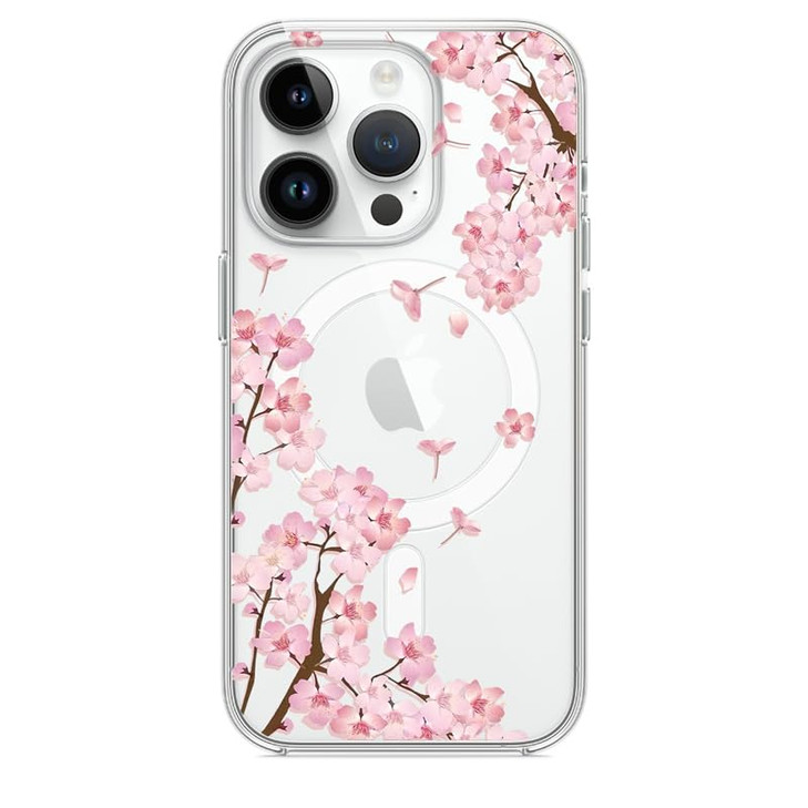 Akeivare for iPhone 16 Pro Max Magsafe Case Floral Slim Shockproof Protective Cute Hard PCTPU Bumper Flower Women Cover