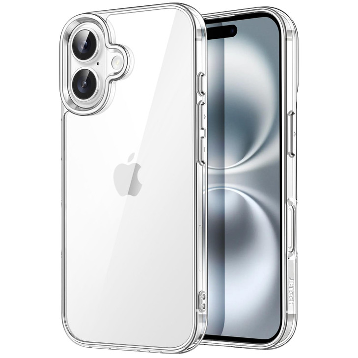 JETech Case for iPhone 16 Plus 67Inch NonYellowing Shockproof Phone Bumper Cover AntiScratch Clear Back Clear