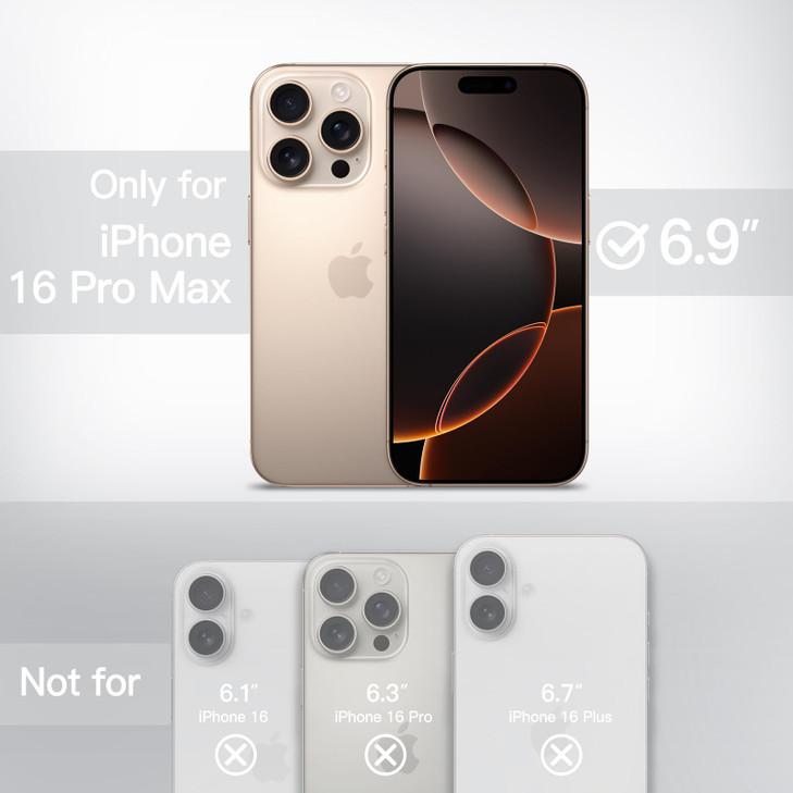 JETech Magnetic Case for iPhone 16 Pro Max 69Inch Compatible with MagSafe Translucent Matte Back Slim Shockproof Phone C