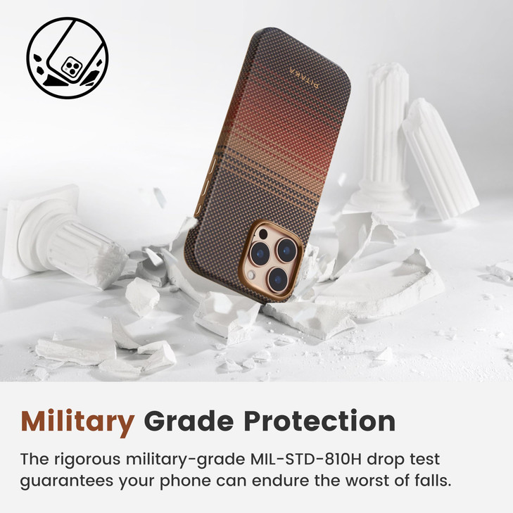 pitaka for iPhone 16 Pro Case Compatible with MagSafe Shockproof iPhone 16 Pro Case 1500D Aramid Fiber and TPU Combined
