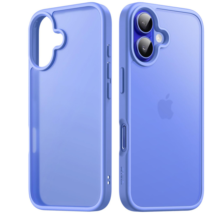 JETech Matte Case for iPhone 16 61Inch Shockproof Military Grade Drop Protection Frosted Translucent Back Phone Cover An
