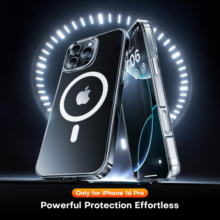 CellEver Strong Magnetic Case for iPhone 16 Pro AntiYellowing Compatible with MagSafe Heavy Duty Protection Slim AntiScr