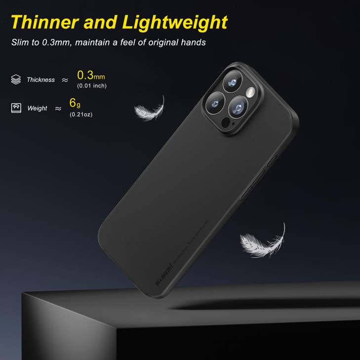 memumi Lightweight for iPhone 16 Pro Max Ultra Slim Case ONLY 03mm Matte Finish Hard Cover for iPhone 16 Pro Max Thin Ca