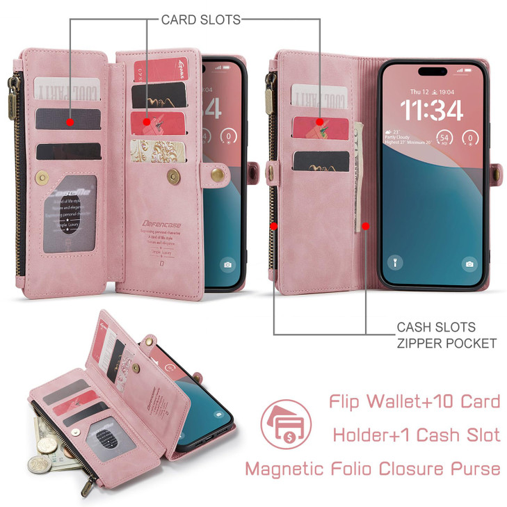 Defencase Compatible with iPhone 13 Pro Max Case Wallet with RFID Blocking Card Holder for Women Men PU Leather Magnetic
