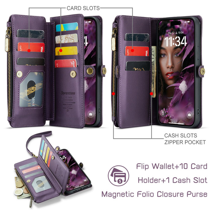 Defencase Compatible with iPhone 14 Pro Max Case Wallet with RFID Blocking Card Holder for Women Men PU Leather Magnetic