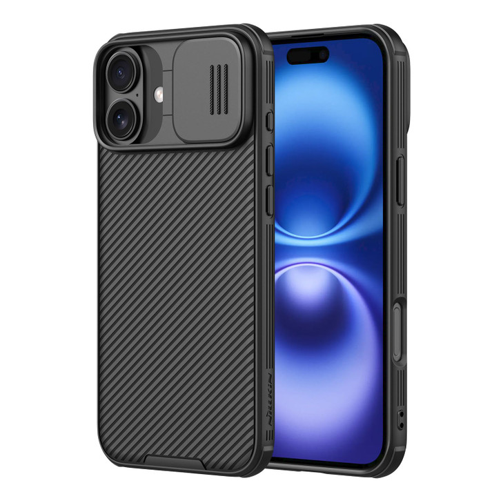 Nillkin for iPhone 16 Plus Case with Slide Camera Cover Upgraded Camera Lens Protection Slim Shockproof Protective Phone