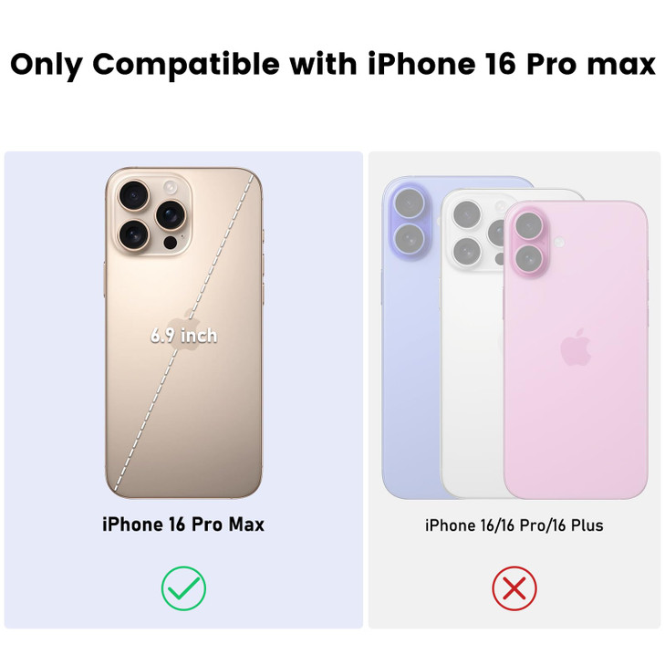 Nillkin Magnetic for iPhone 16 Pro Max Case Upgraded Slide Camera Cover Compatible with Magsafe Slim Thin Phone Case for