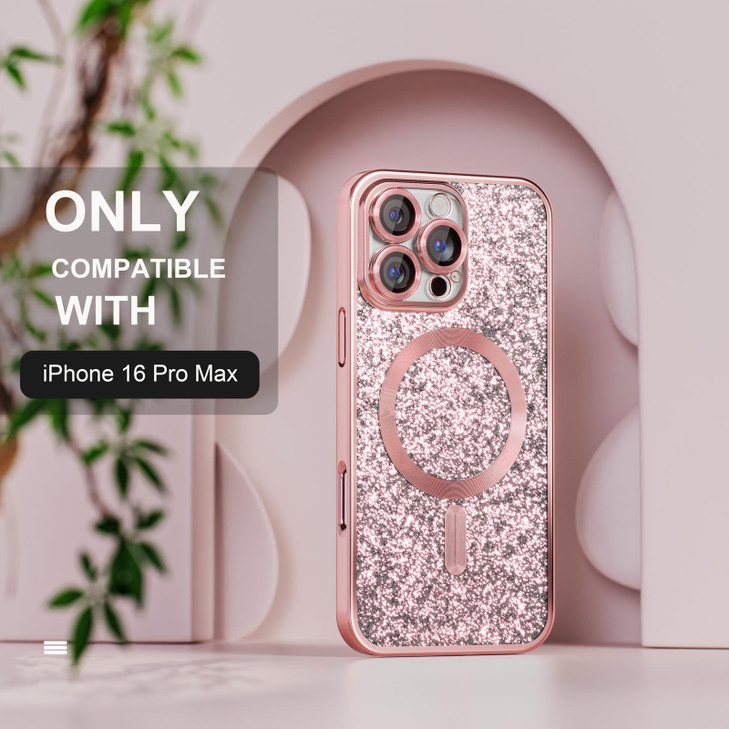 Misea Magnetic for iPhone 16 Pro Max Case Compatible with MagSafe Military Grade Drop Protection Full Camera Lens Protec