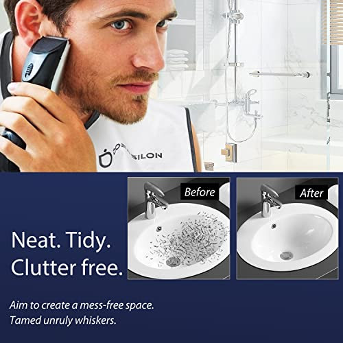 DOEPSILON Beard Bib Beard Apron, Hair-Resistant Beard Bib Hair Catcher, Gifts for Men, Stocking Stuffers, Christmas Gifts Anniversary Birthday Gifts