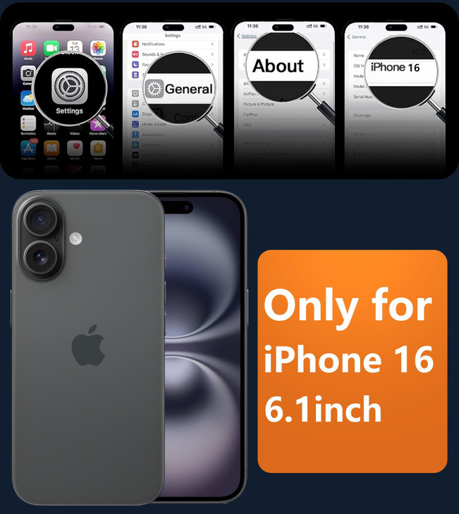 FNTCASE for iPhone 16 Phone Case Magnetic Translucent Matte Shockproof Slim Cell Phone Cover Military Grade Drop Proof H