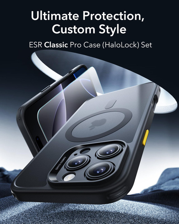 ESR for iPhone 16 Pro Max Case 4 in 1 Set Translucent Matte Case with Screen Protector Compatible with MagSafe MilitaryG
