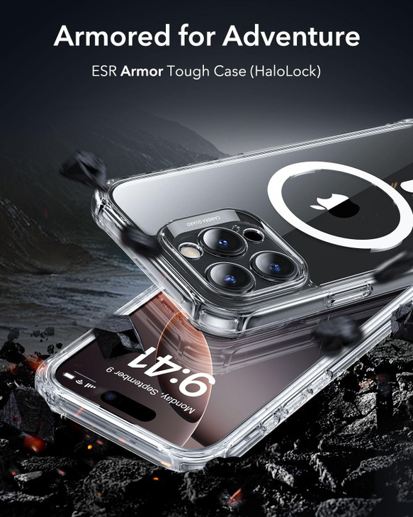 ESR for iPhone 16 Pro Max Case Compatible with MagSafe FullBody MilitaryGrade Drop Proof Case with Builtin 9H Tempered G