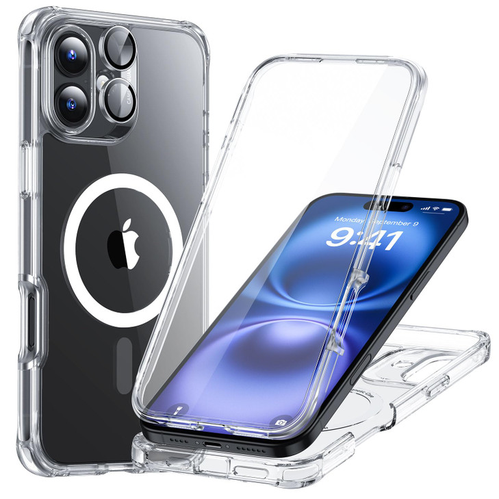 ESR for iPhone 16 Case Compatible with MagSafe FullBody MilitaryGrade Drop Proof Case with Builtin 9H Tempered Glass Scr