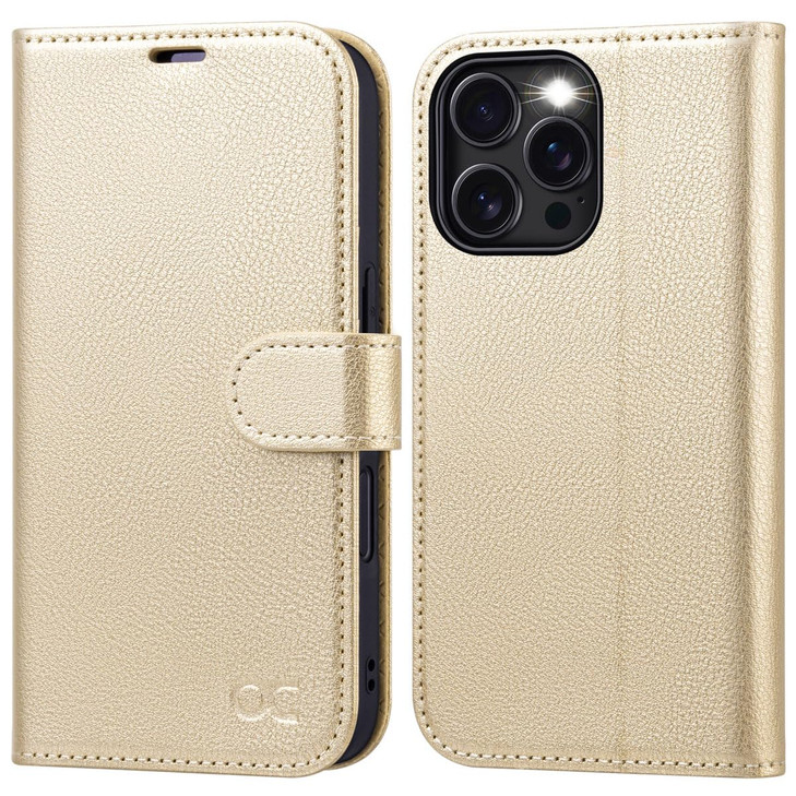 OCASE Compatible with iPhone 16 Pro Max Wallet Case PU Leather Flip Folio Case with Card Holders RFID Blocking Kickstand